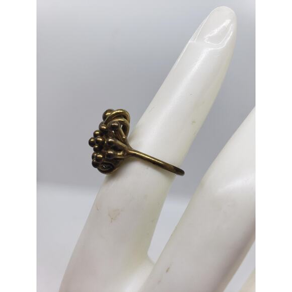 Vintage Ring Mid Century Brutalist Pal Kapenyes Style Mixed Metal sz 5.75 1960s - Picture 3 of 11